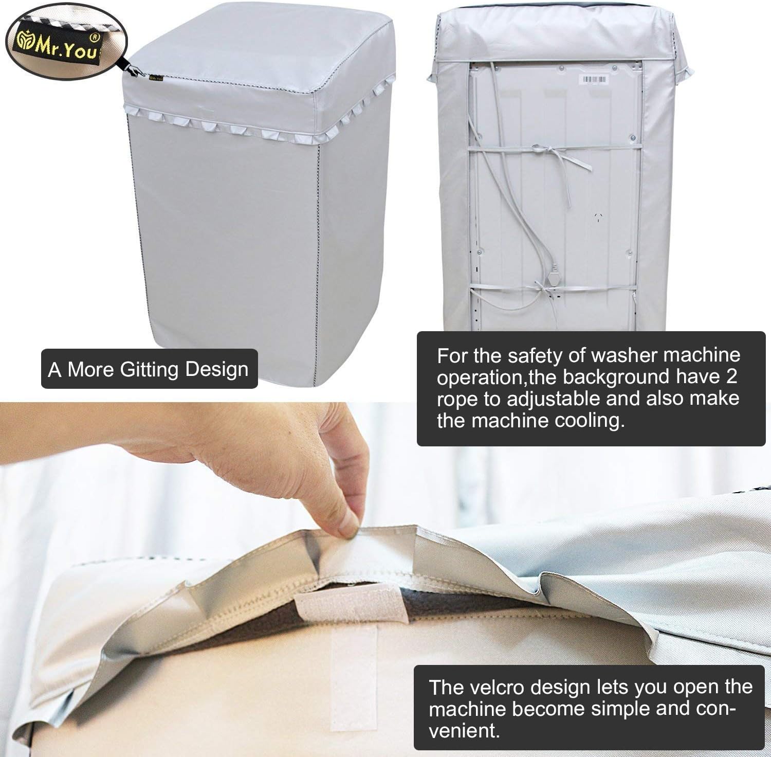 Portable Washing Machine Cover,Top Load Washer Dryer Cover,Waterproof Full-Automatic/Wheel Washing Machine Cover
