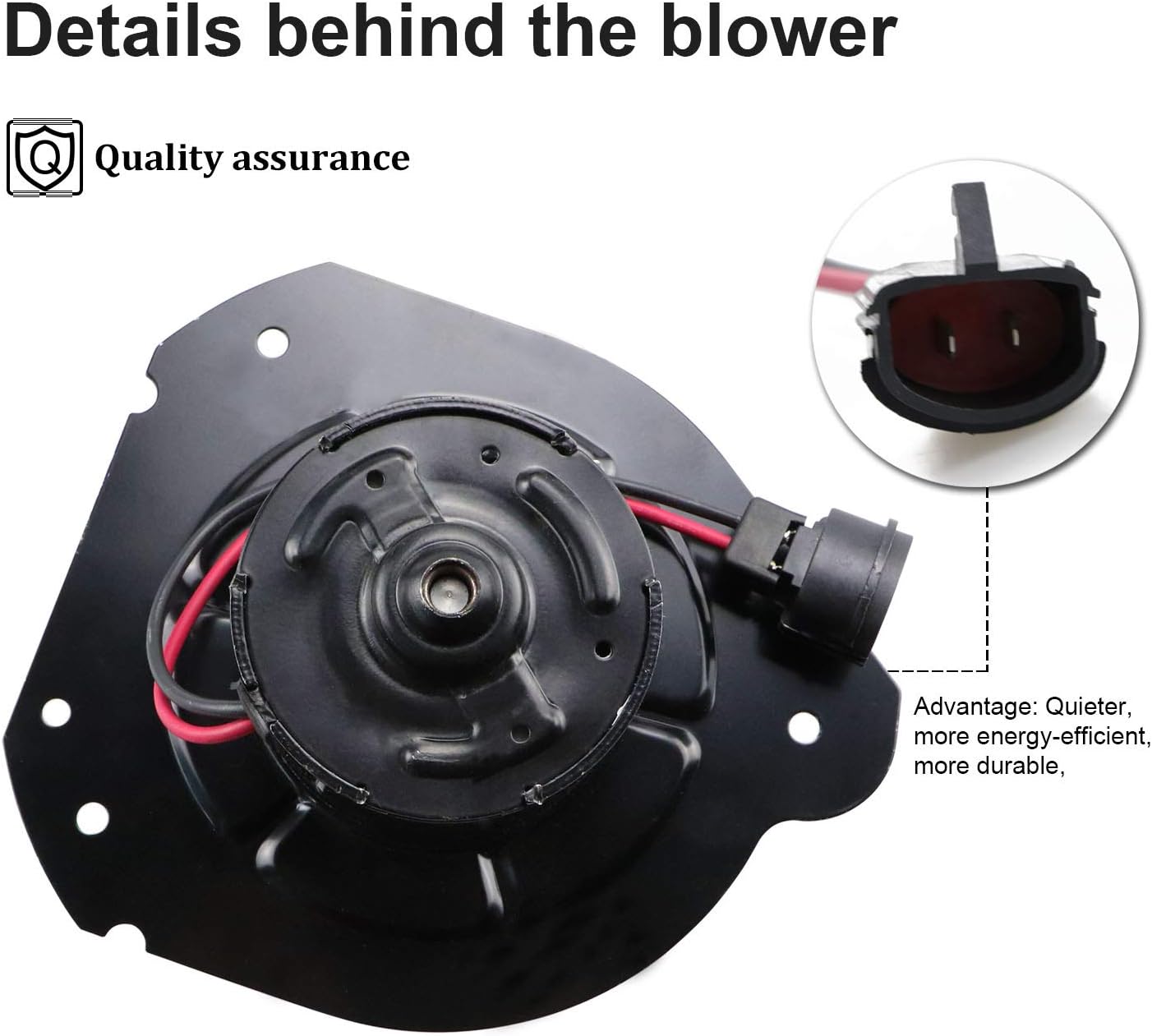 HVAC Blower Motor Assembly Fit for 1983-1994 Ford Ranger / 1984-1990 Ford Bronco II / 1991-1992 Ford Explorer (W/O AC), Replaces 700151 1580093 Heater Blower Motor