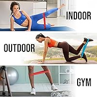 Vista 5 de Medstation Juego de 5 bandas de resistencia para ejercicio, pilates, yoga y terapia física, látex natural con bolsa de transporte