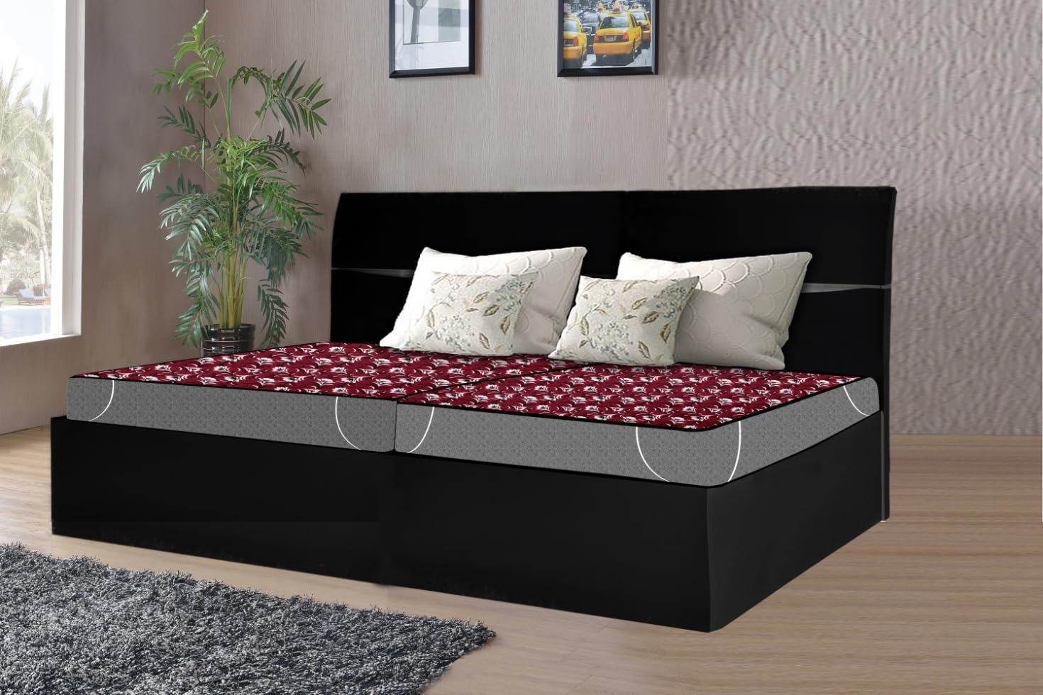 Stylista Waterproof Queen Bedsheet & Protector -19