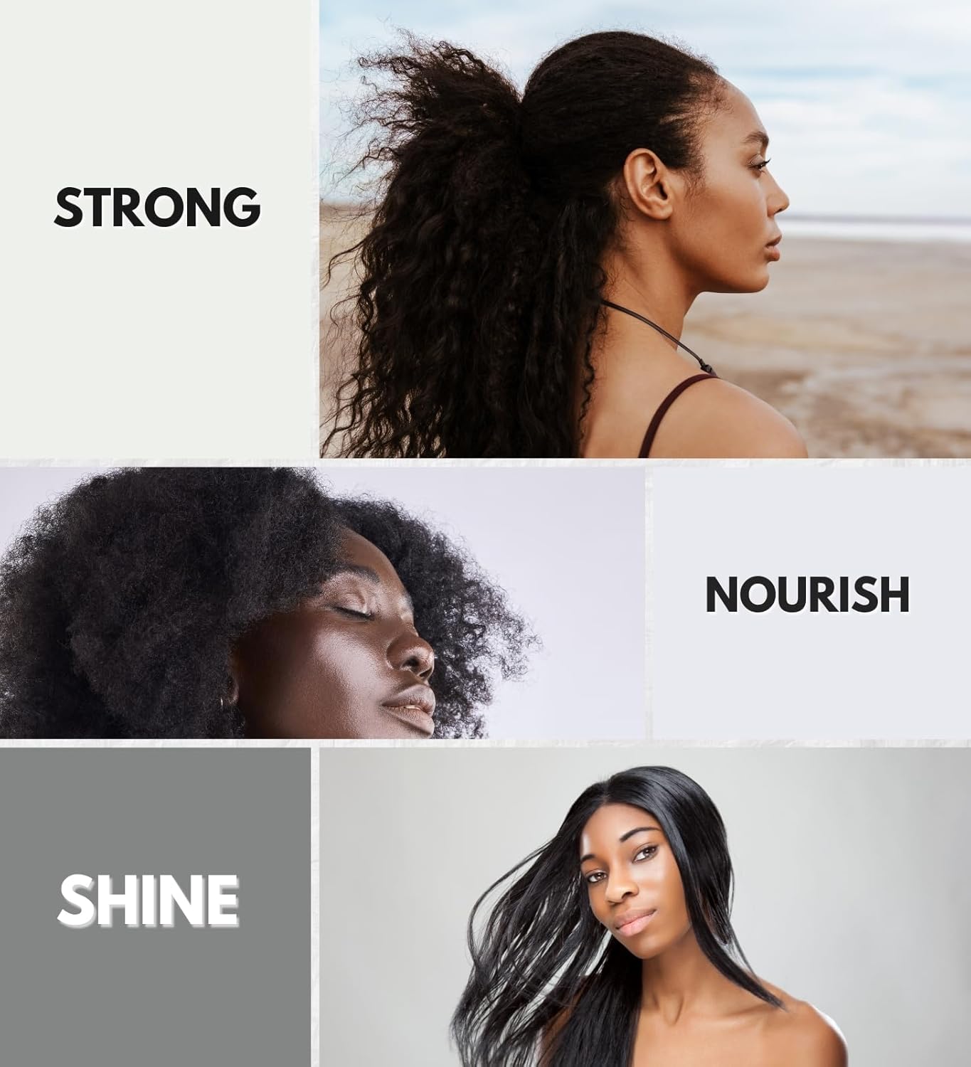 EBIN NEW YORK Melt'N Styling Gel Black Castor Oil + Keratin 32 oz Bundle with EucalyptusOil + VitaminE 32oz and Almond Oil + Biotin 32 oz Lightweight Hold, Curl, Nourishing Hair Gift Set (3 Items)