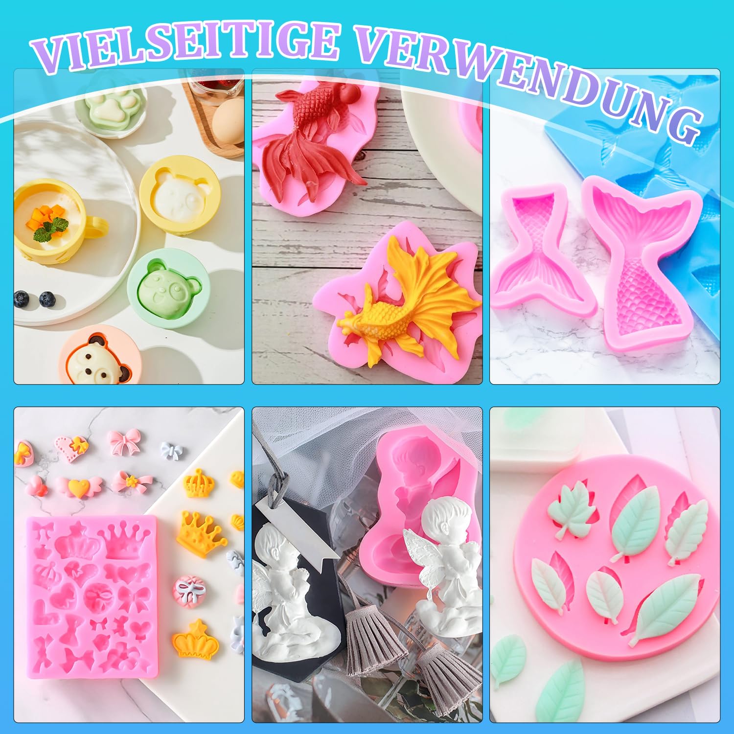 20A Abformsilikon 2,6kg Flüssiges Silikon Abformmasse 1:1 Verhältnis,Durchscheinend für zum Gießen,Silikonformen,Selbstentlüftend,Lebensmittelecht Silikon Formen Herstellen Kit