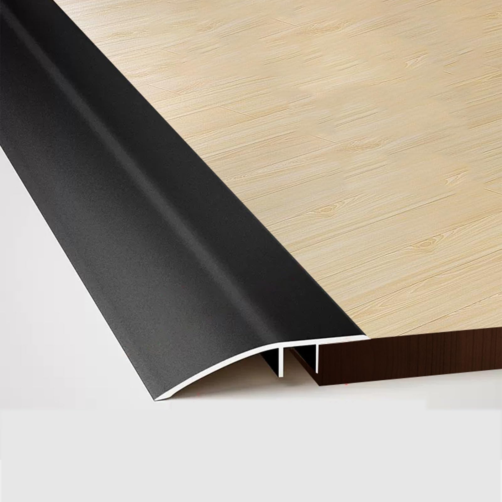 Floor Transition Strips, Aluminum Floor Transition Strip Multicolor for Tile to Carpet Hardwood(Black)