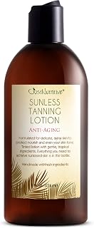 Just Nutritive Sunless Tanning Lotion: Anti-Aging Self Tanner for Sun Kissed Bronze Glow, All Skin Types, 8 oz