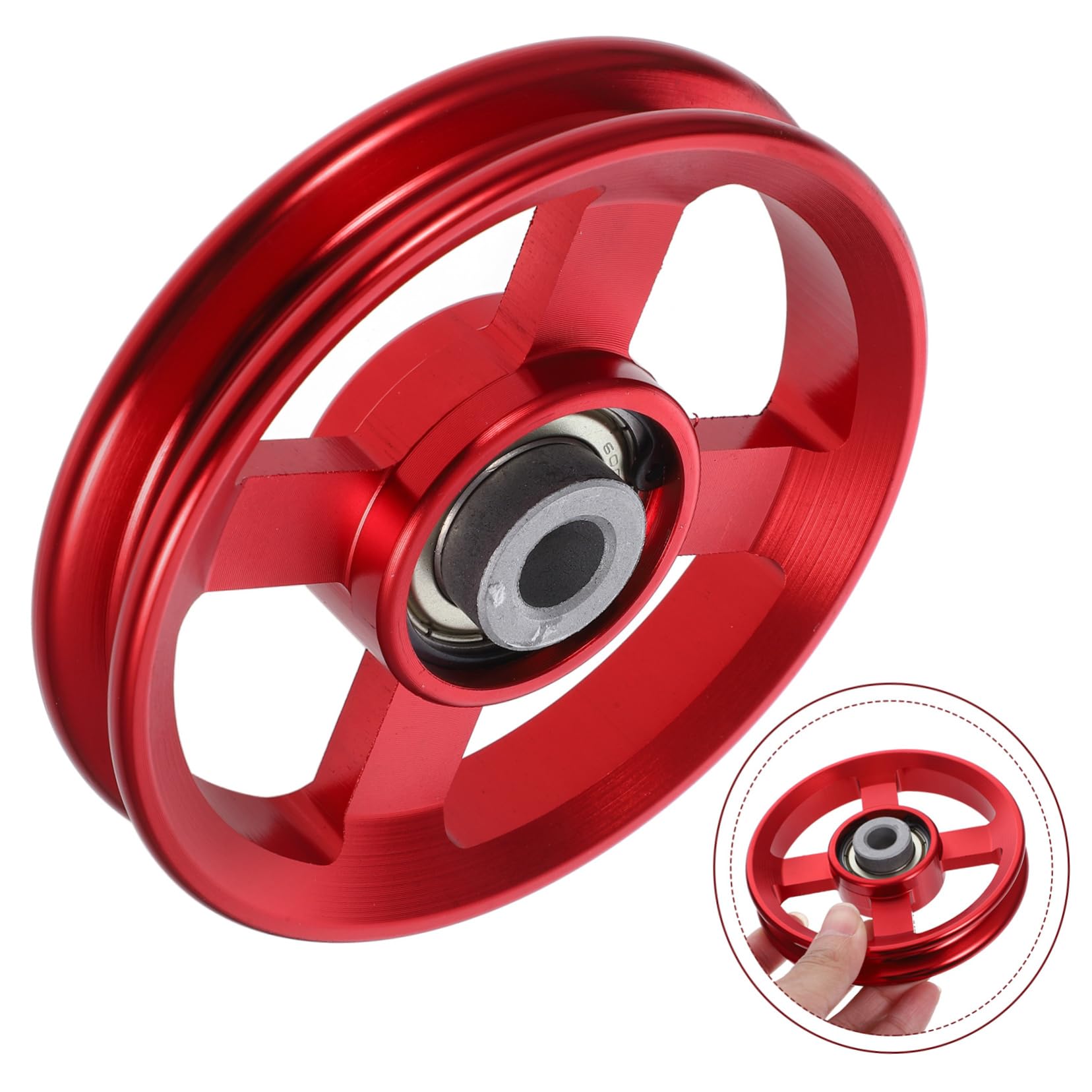 TOYANDONA Rueda de de Aluminio para Ejercicio Casa Accesorio Fitness Duradero y de Equipamiento de Gimnasio para Ejercicios de Brazos y