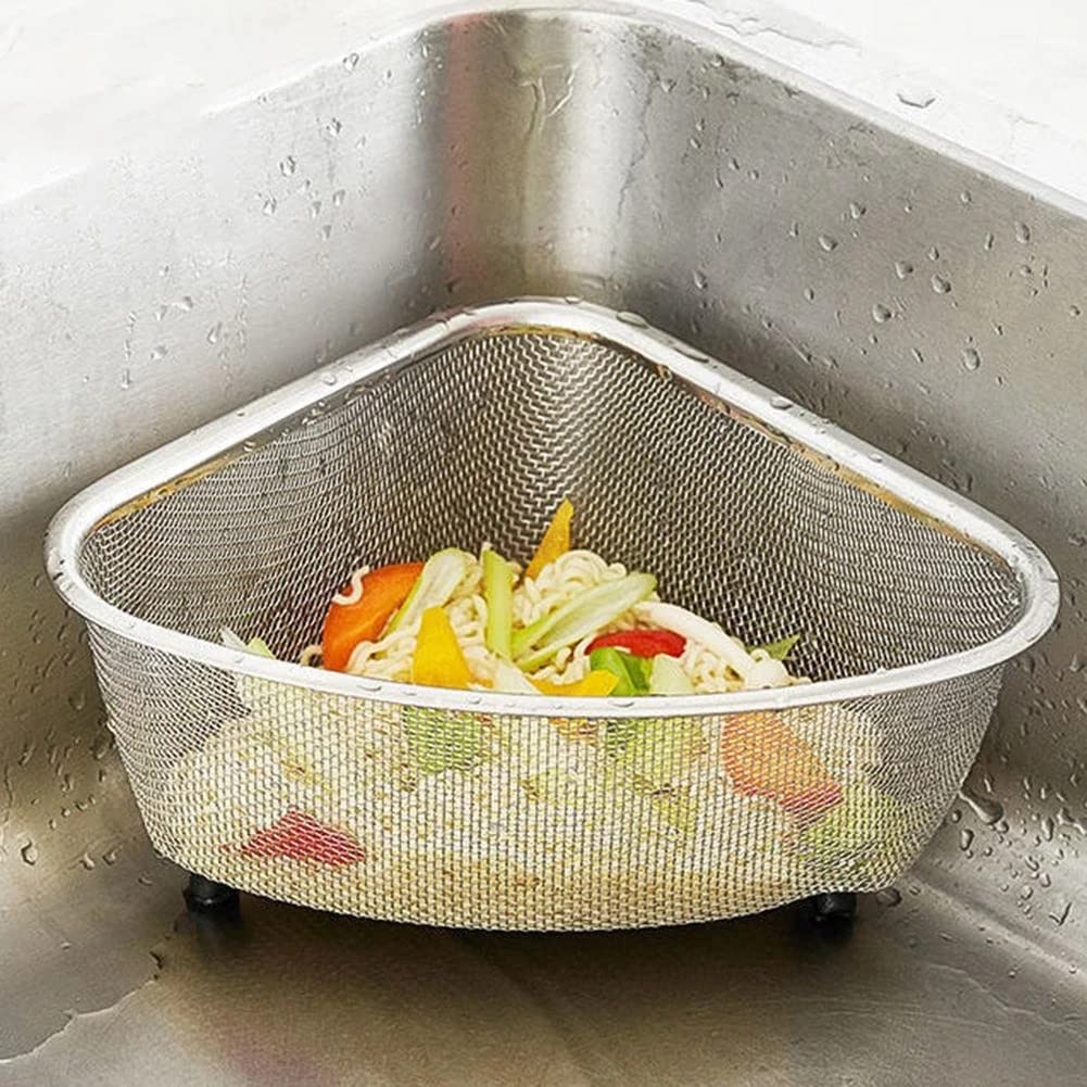 Deconox Paslanmaz Çelik Ayaklı Lavabo Çöp Süzgeci 18x13x10 Cm | Paslanmaz Çelik Ayaklı Lavabo Çöp Süzgeci - Hijyenik ve Pratik Çöp Süzme Çözümü!