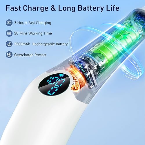 Miniatura 4 de Limpiador eléctrico giratorio, cepillo de limpieza inalámbrico con 8 cabezales de cepillo reemplazables, cepillo de limpieza de ducha, limpiador