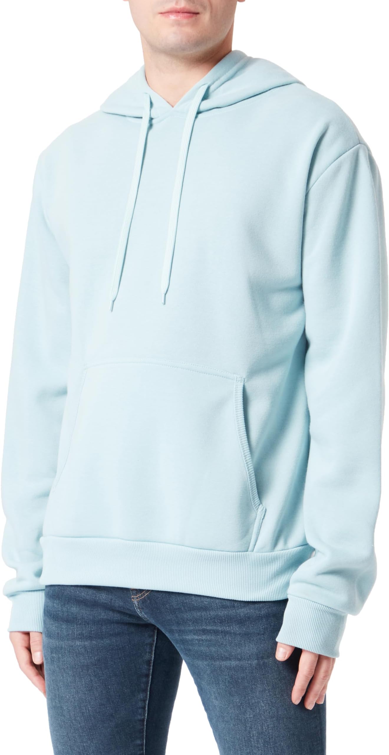 KLEKOMen's Polyester Ice Mint Sporty Stretch Knit Sweater Size S Hooded Sweatshirt, S