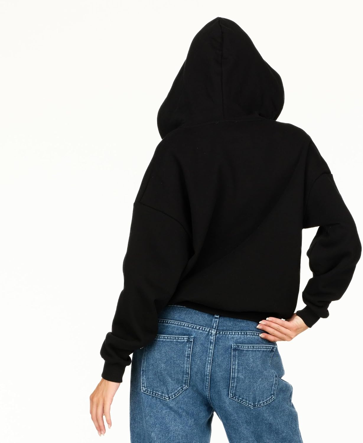 Forever 21 Women’s Fleece Zip Up Hoodie – Full Zip Front Sweatshirt with Drawstring Hood - Image 4