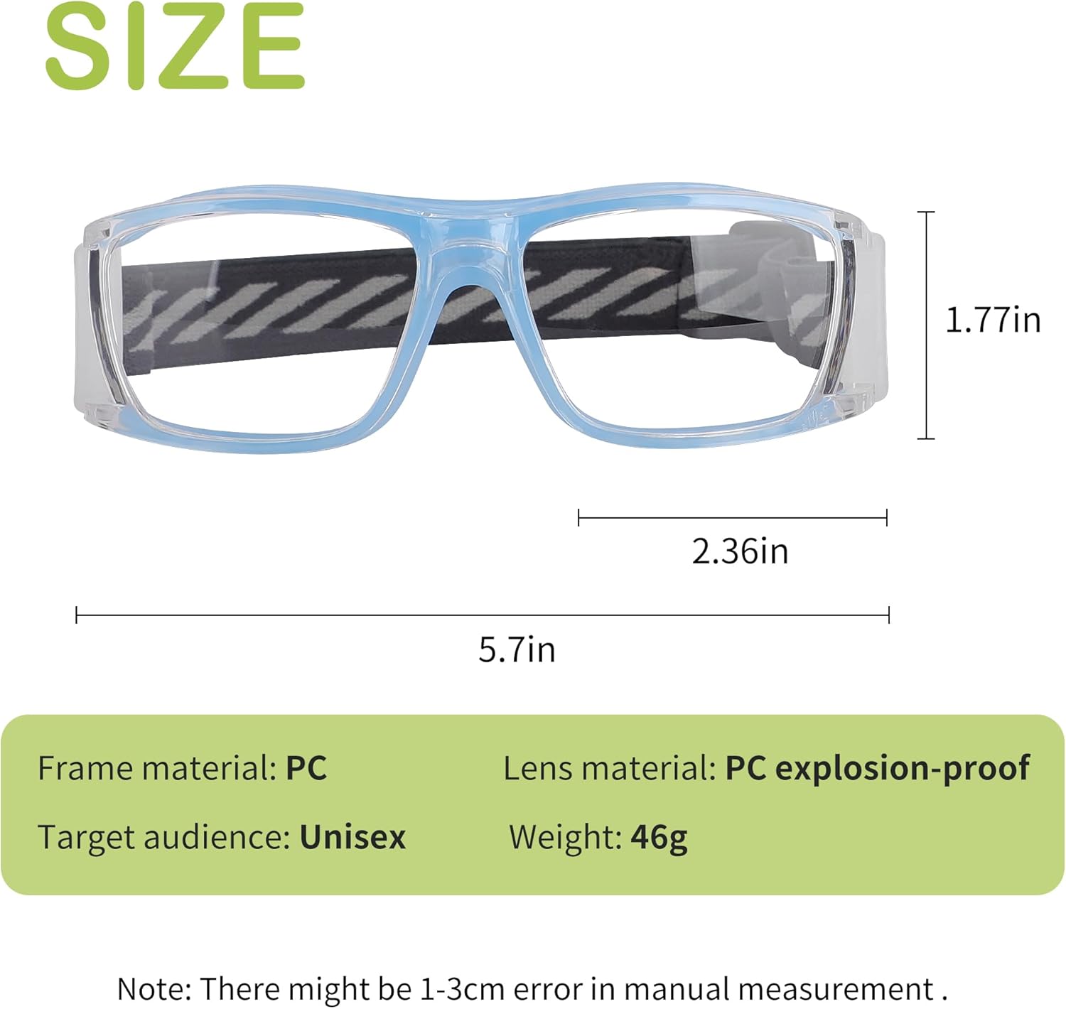 SooGree Sport Glasses for Men Women Basketball Football Sport Goggles Anti Fog Shock Collision Wearable Glasses