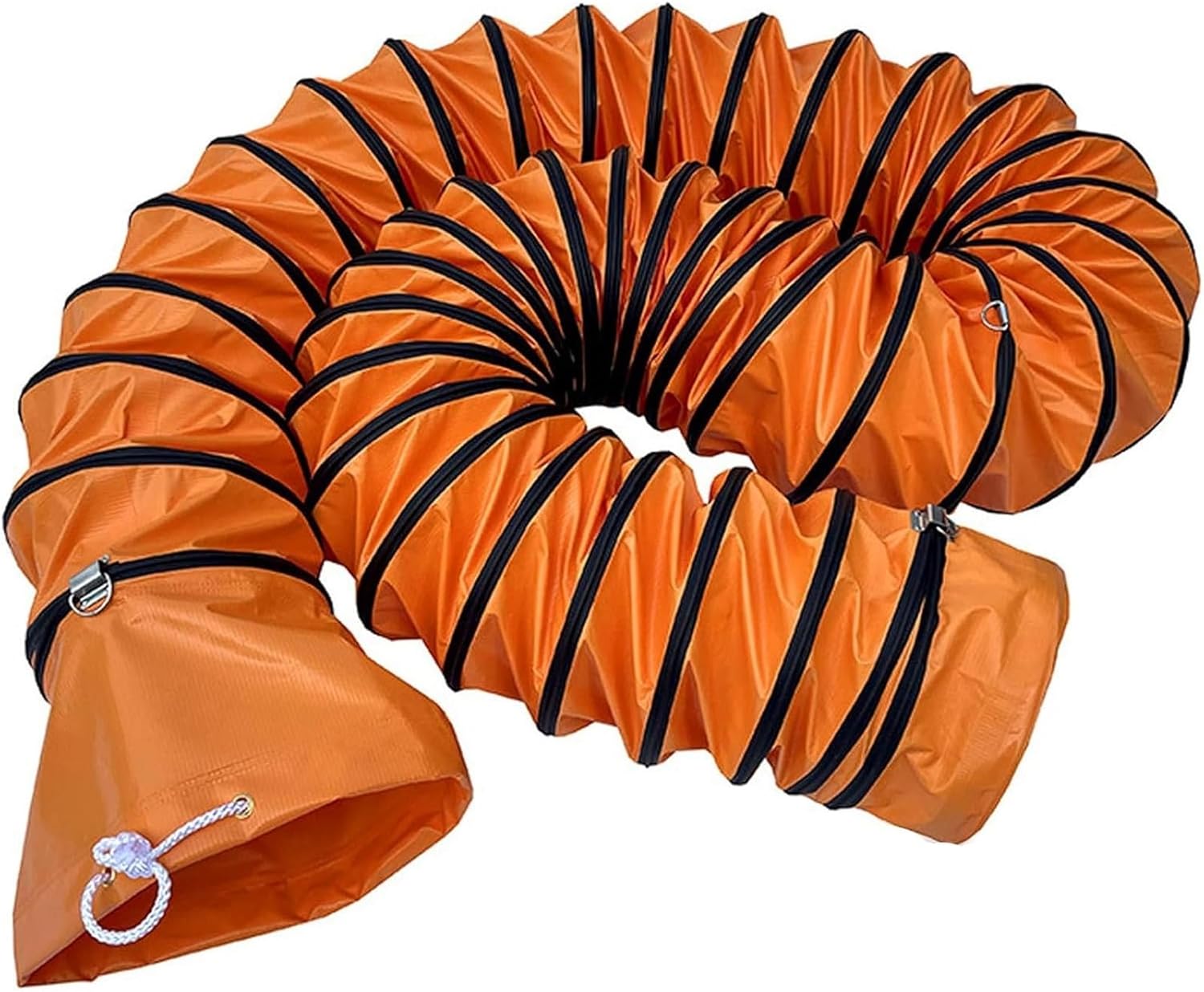 Exhaust Ducting Hose, PVC, Flame Retardant HVAC Ducting with Adjustable Rope, D Hook, Waterproof, Folding, Easy Storage, for Ventilation, Drying, and Cooling Applications(16.6ft,Diameter - 500mm)