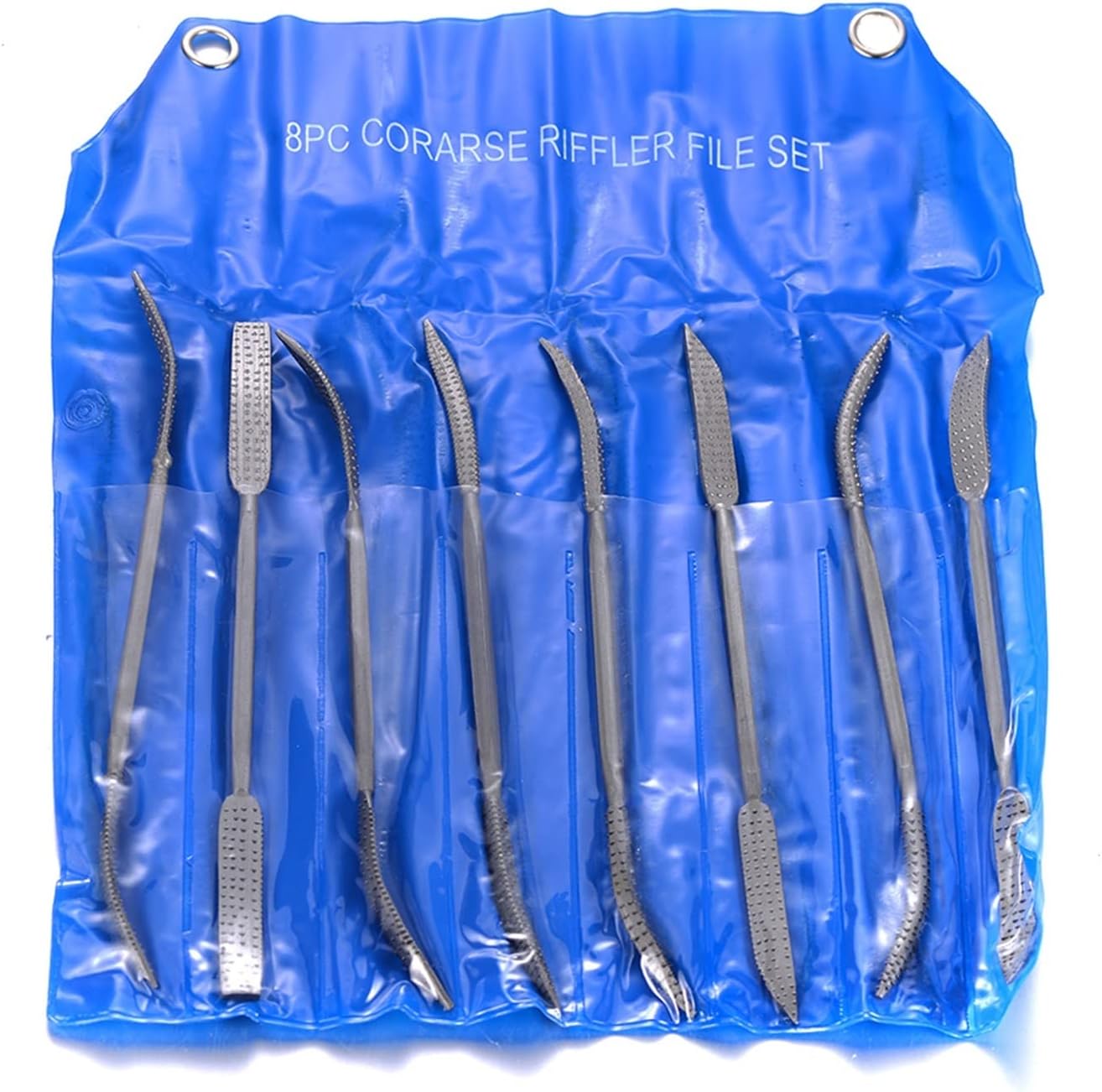 IANROL 8PCS Riffler File Set 190mm Double Ended Carving Rifler Rasping Fit for Woodworking Carving Hand Tools Needle File