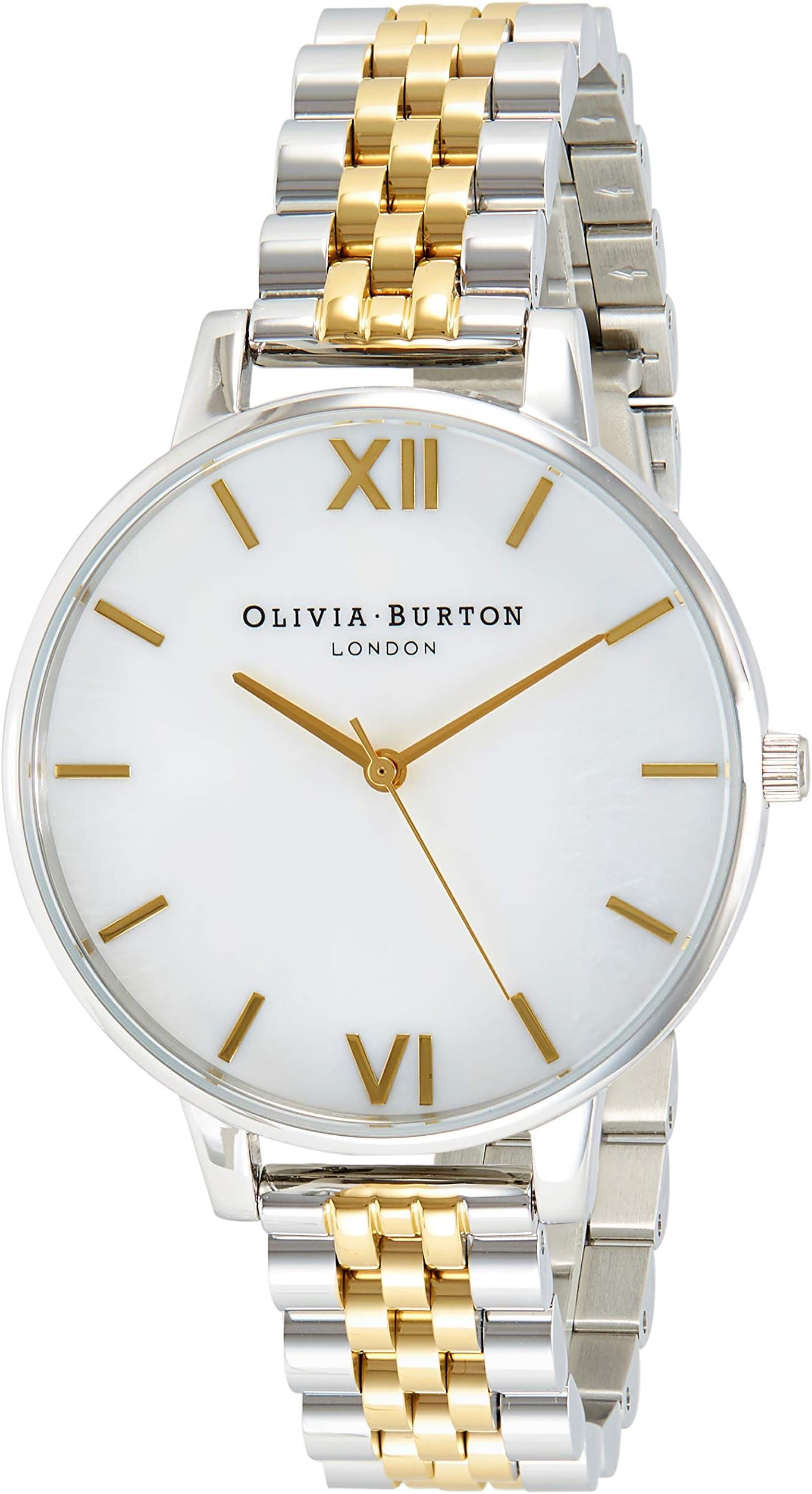 Ob Watch Women's White Mother Of Pearl Dial Stainless Steel & Ionic Gold Plated Steel Watch - Ob16Mop05