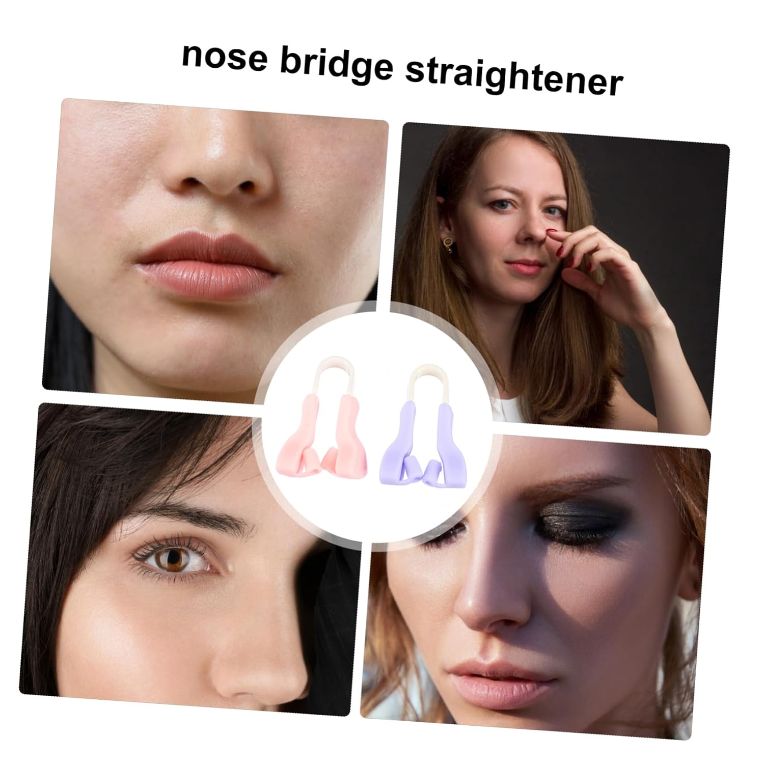 2pcs Silicone Nose Up Clip Nose Lifter Straightener Tool for Slimming and Enhancing Bridge Pain-Free Design for Women for Daily Use