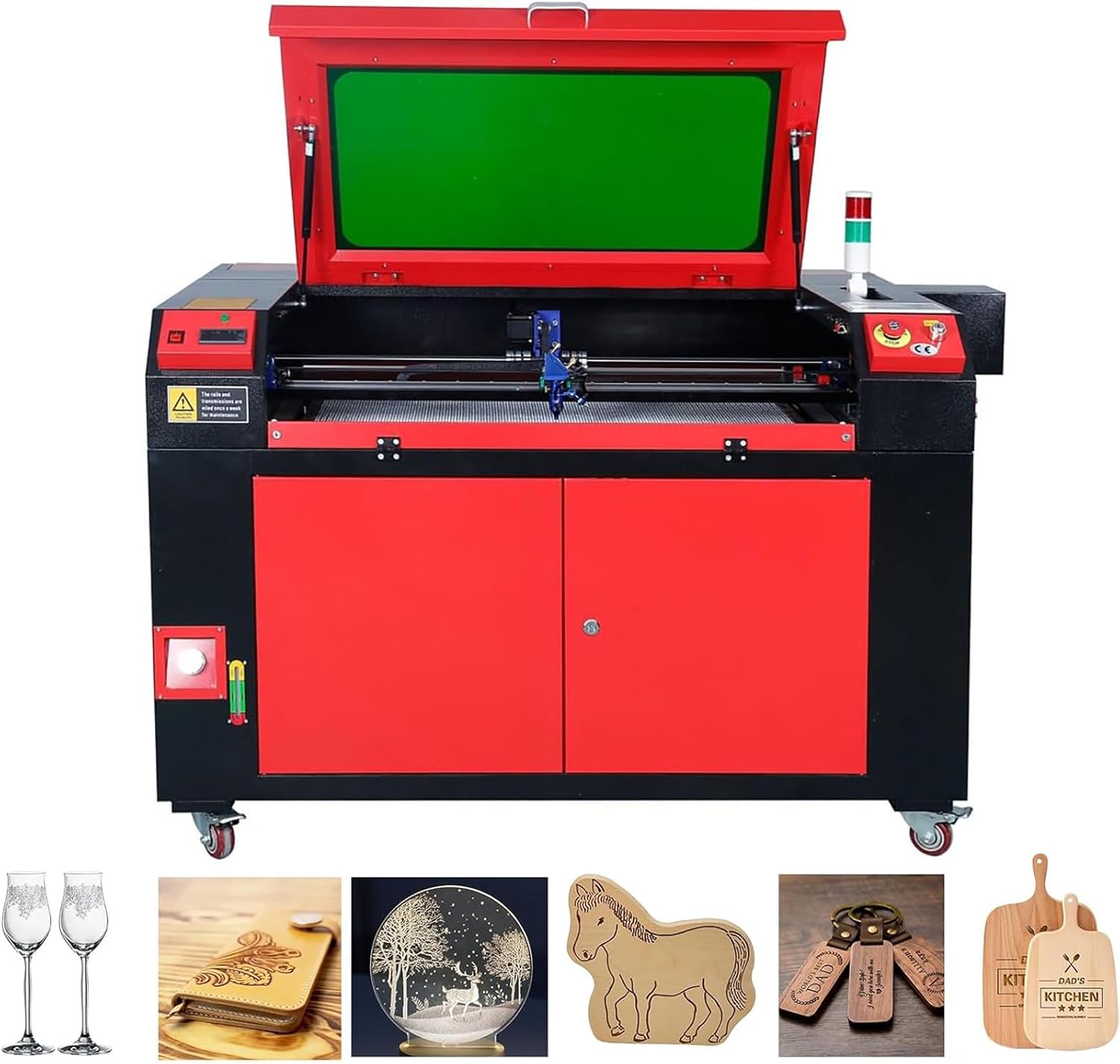 80W CO2 Laser Engraver, 20" x 28" CO2 Laser Cutter with 2 Way Pass Air Assist Digital Control Panel RDWorks/Built-in Air pump/6L Water Tank for Wood Glass Acrylic More (Upgraded 80W)