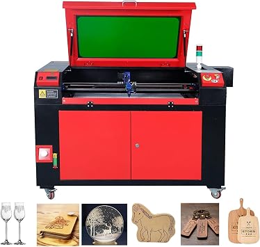 100W CO2 Laser Engraver, 35"x24" CO2 Laser Cutter with 2 Way Pass Air Assist Digital Control Panel RDWorks/Built in Air pump/Water Tank for Wood Glass Acrylic More Upgraded 100W