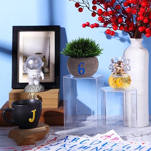 Miniatura 4 de 576 piezas de 8 hojas de calcomanías de letras de graduación, letras de vinilo autoadhesivas, calcomanías de números del alfabeto, calcomanías para