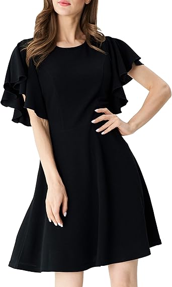 flutter sleeve dress
