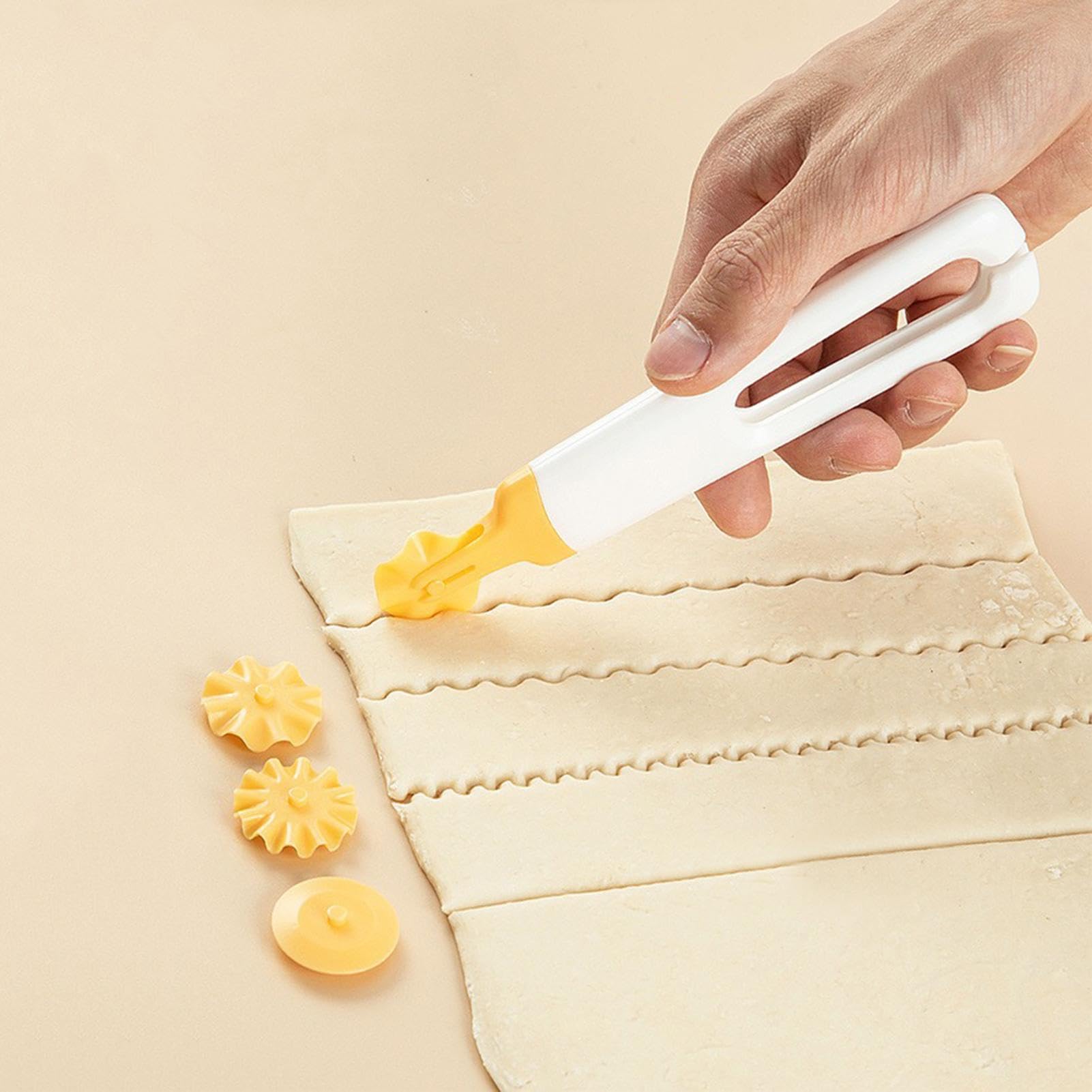 CYSJ 4 STKS Gebak Wiel Cutter, Gebak Lattice Roller Cutter, Cutter Pasta Maker Handmatige Noodle Lattice Cutter, Plastic Wiel Roller Keuken Baking Tool voor Pie Korst of Ravioli Pasta Pizza Gebak