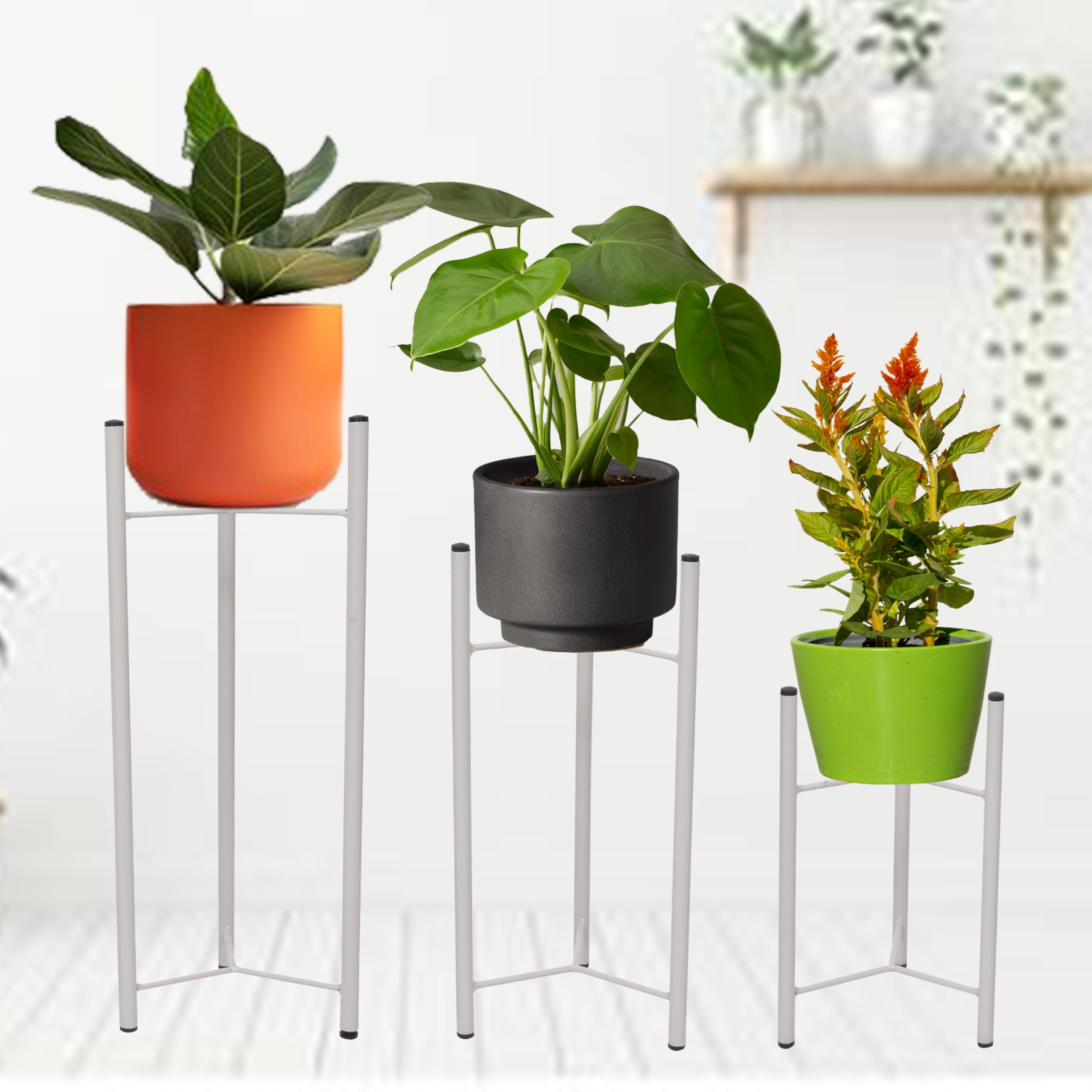 D&V ENGINEERING - Creative in innovation Metal Indoor or Outdoor Plant Display Stand, Pot Stand, Set of 3 - Grey (B098M93XPG) Amazon Price History, Amazon Price Tracker