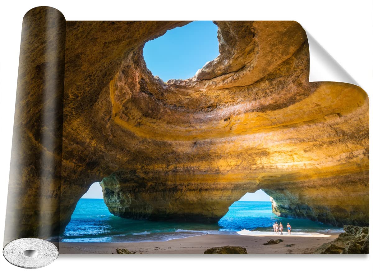 Stickers muraux camouflage Tulup 104x70cm papier peint grotte du Portugal