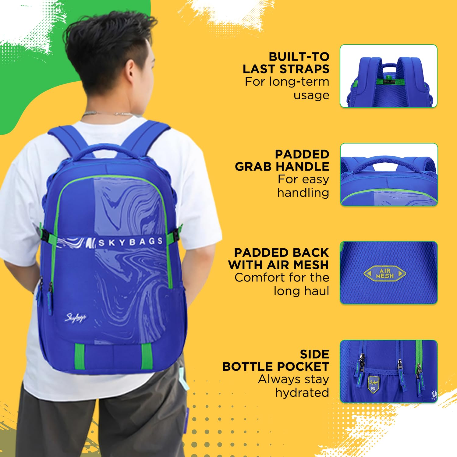 Skybags Vesper Spacious 40L Laptop Backpack (15.6"), 3 Compartments — Amazon image 4