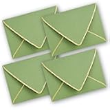 AZAZA 50 Pack Sage Green V-Flap Envelopes, A7 Size, 5.25x7.25in, Tuck Flap Closure, Perfect for Invitations, Cards, and Special Occasions
