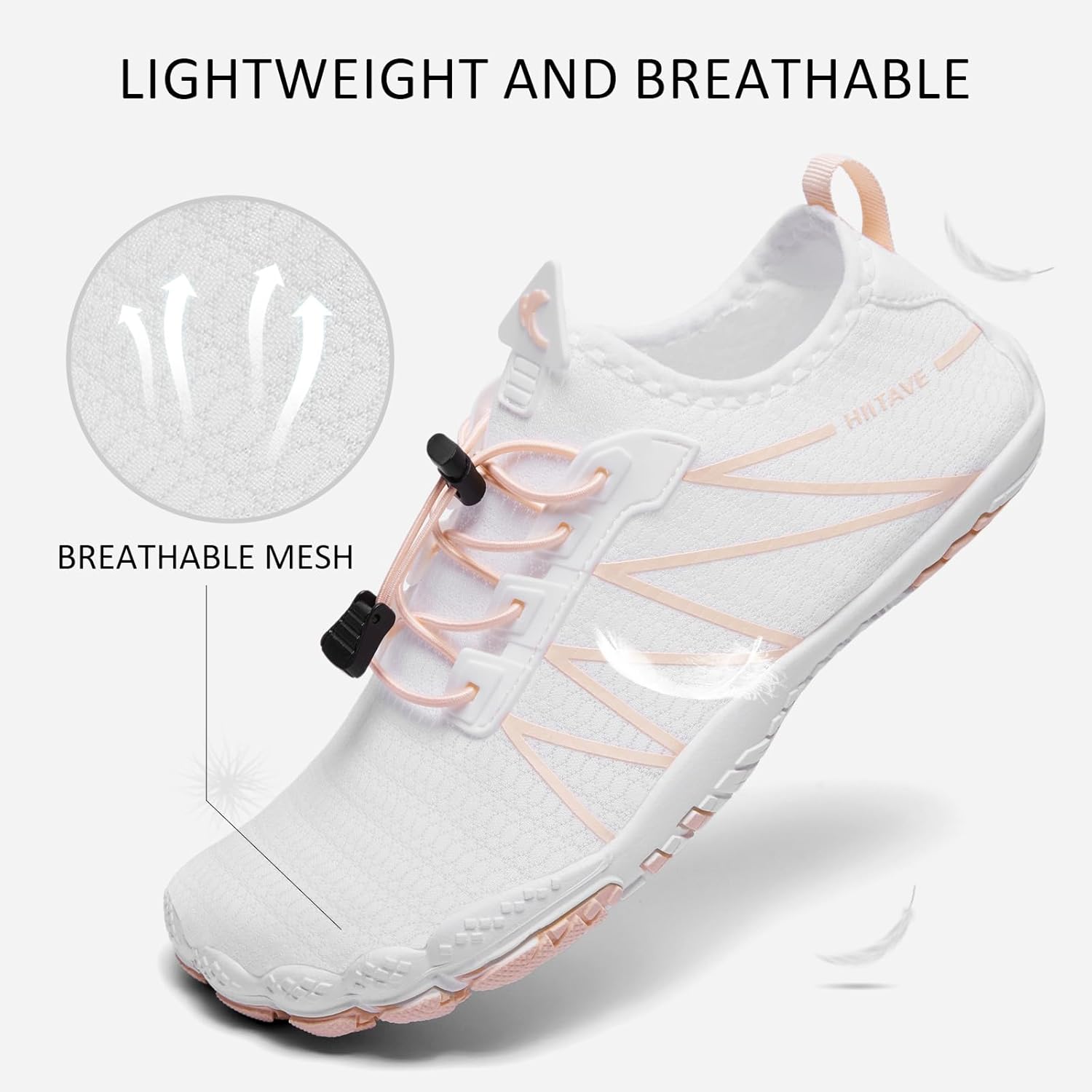 hiitave Womens Water Shoes Quick Dry Barefoot for Swim Diving Surf Aqua Sports Pool Beach Walking Yoga - Image 3