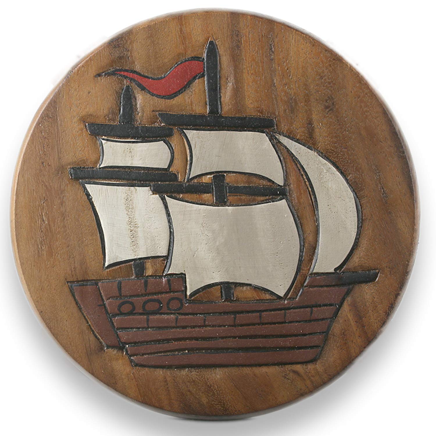 ART-CRAFT Vielseitiger Kinderhocker Holzhocker rund aus Mass