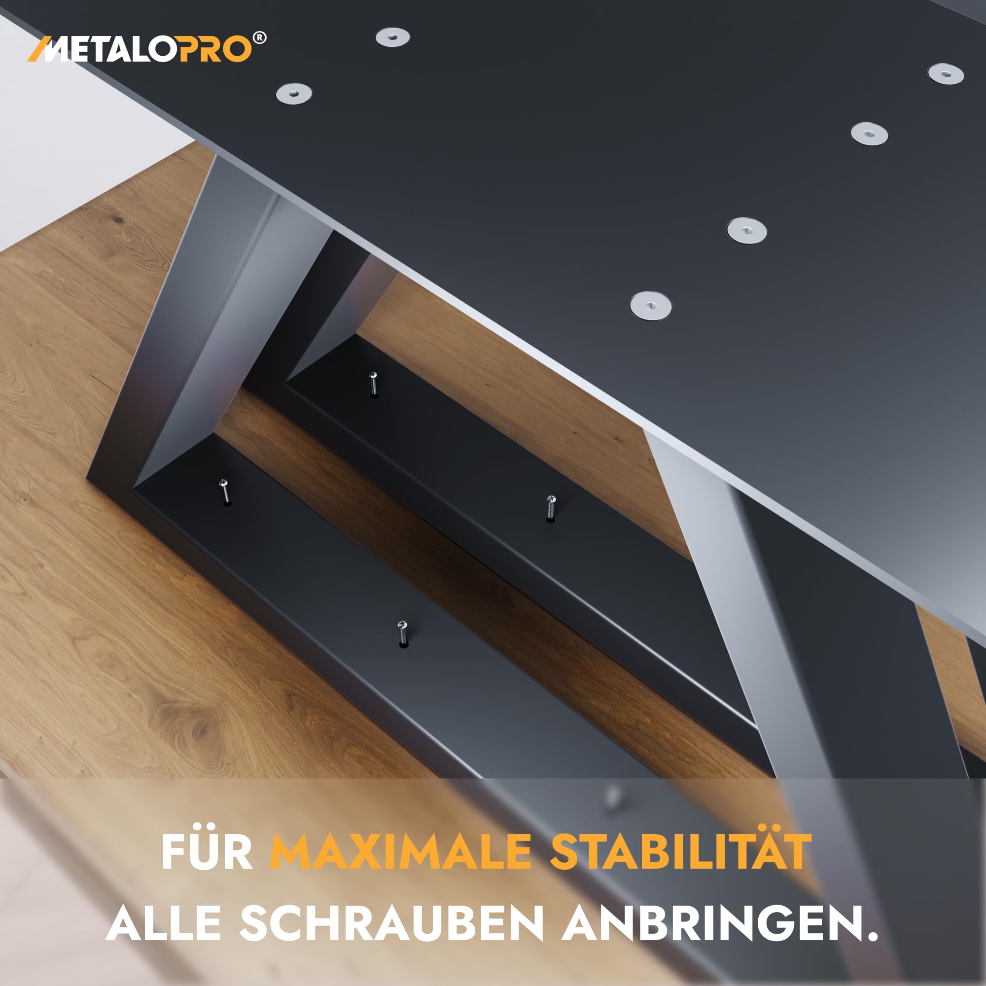 V-Frame Tischgestell, Stabile Metall Tischbeine für Esstisch