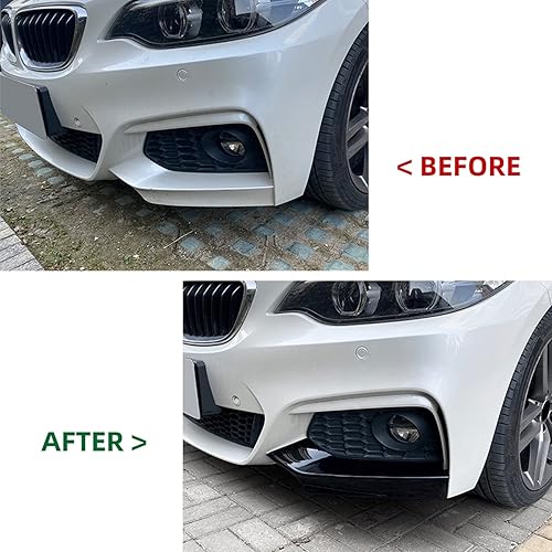 Miniatura 5 de para BMW Serie 2 F22 F23 M Sport 2014-2021 Parachoques delantero lateral antiniebla Spoiler Lip