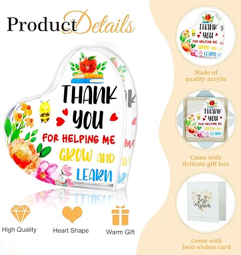 Miniatura 3 de FaCraft Regalos de agradecimiento para profesores para mujeres, recuerdo y pisapapeles, regalos de graduación para profesores de fin de año, primer