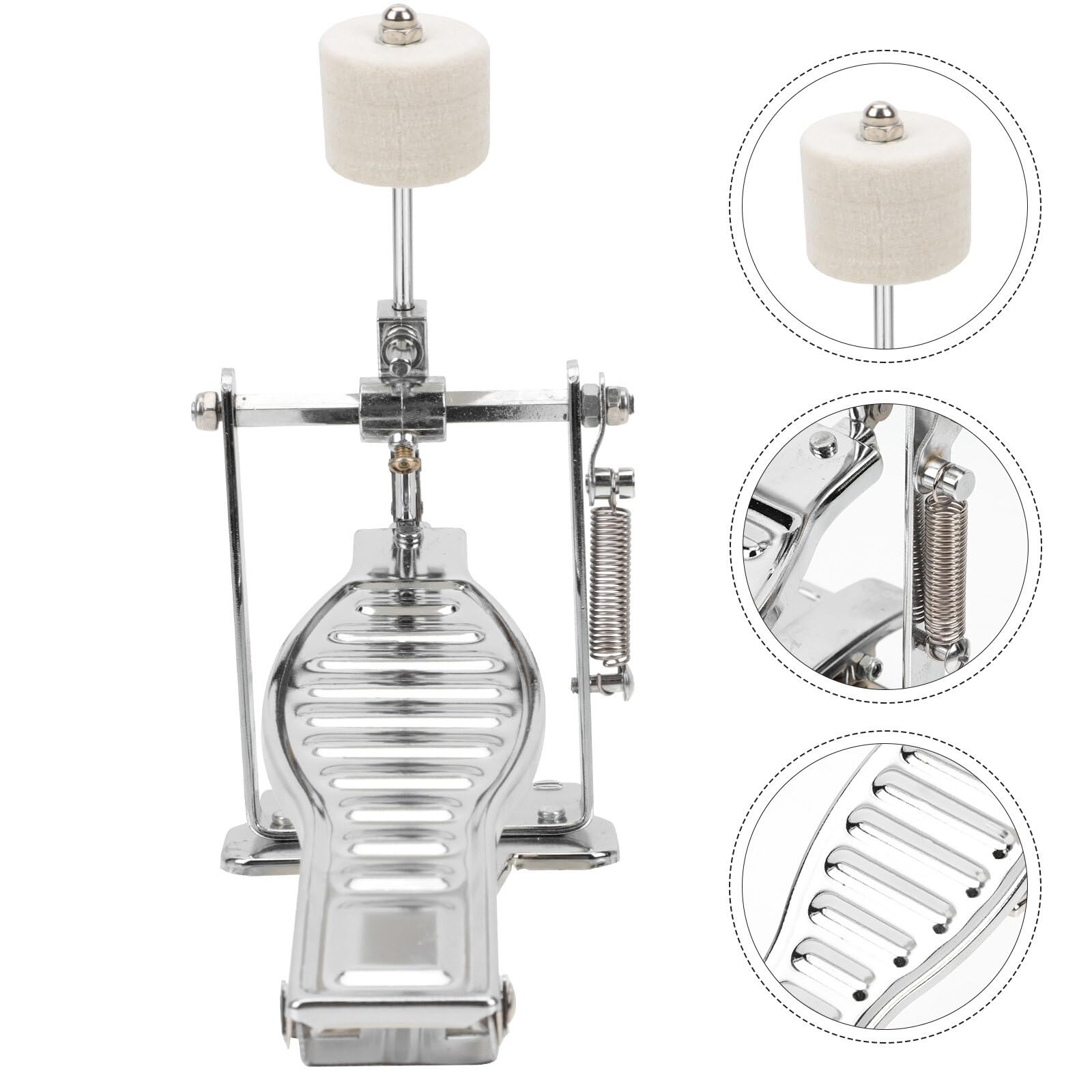 Pédale de grosse caisse Remplacement Du Kit En Aluminium De Pièces De Pédale Simple De Tambour De Kit D'instrument De Musique