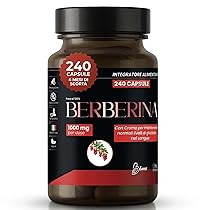 Berberina 1000mg Pura – 240 Capsule Vegane (4 Mesi) – Berberis Aristata 98% con Pepe Nero e Cromo – Supporto Metabolismo dei Macronutrienti e Livelli di Glucosio – Integratore Naturale Alto Dosaggio