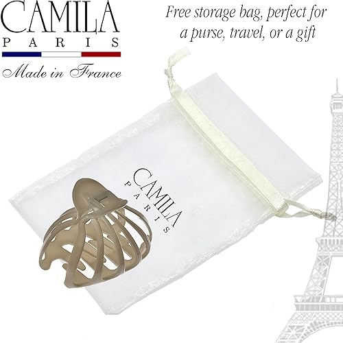 Miniatura 6 de Camila Paris CP3537 - Pinza para el pelo de pulpo francés, pinzas grandes para cabello grueso, pinza de pelo grande para cabello largo, pinzas