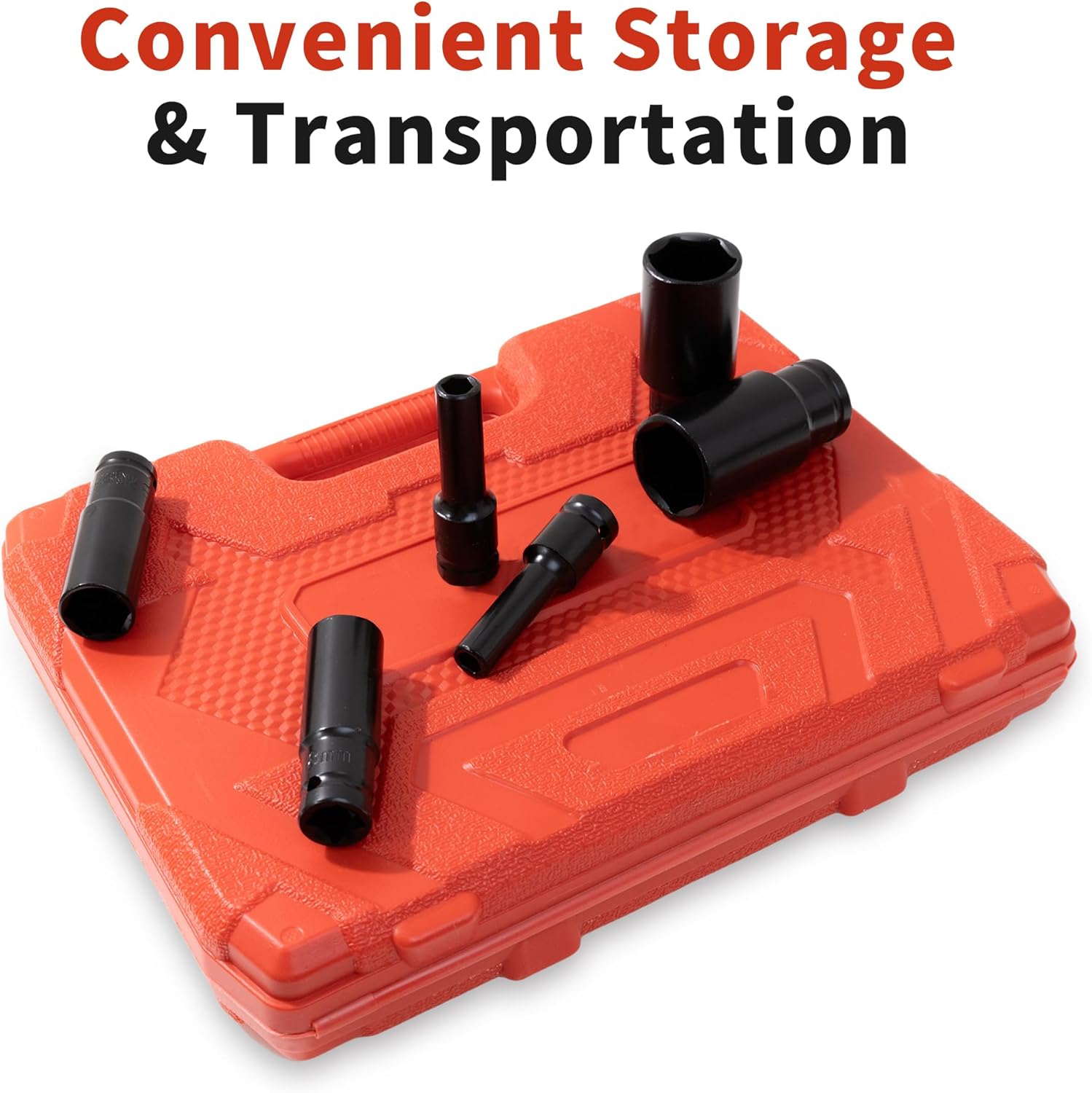 20 PCS 1/2-Inch Drive Deep Impact Socket Set, CR-V, 6 Point, 8mm to 32mm, Metric, Deep