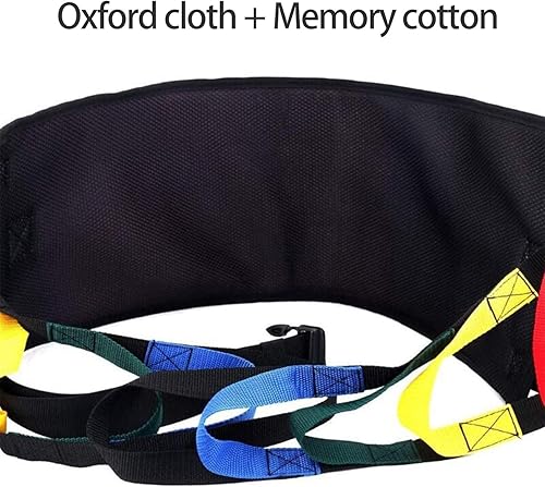 Miniatura 2 de Cinturón de asistencia para pacientes con asas de 5 colores (73 pulgadas), cinturón de transferencia antideslizante, para asistencia médica de