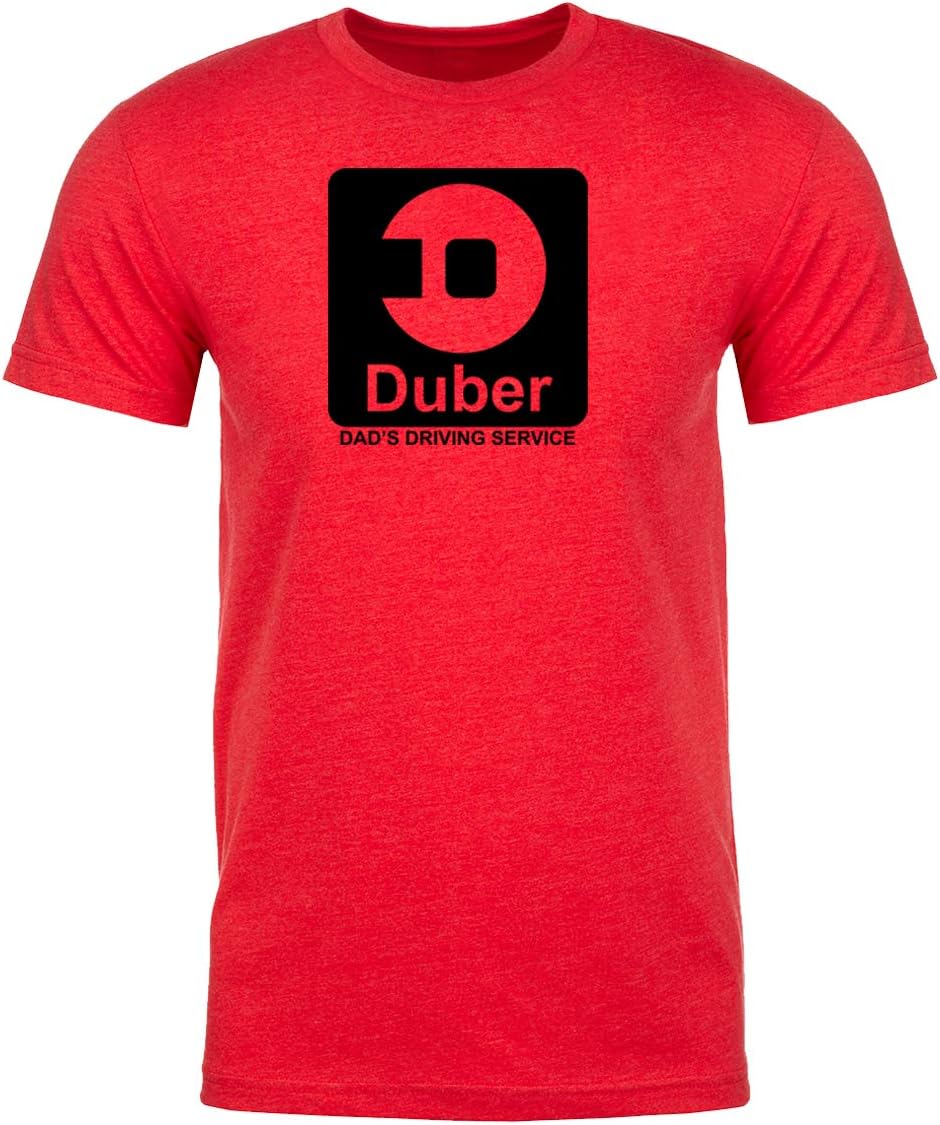 Duber Dad's Driving Service T-Shirt, Men's Graphic Tees, Funny Dad Shirts