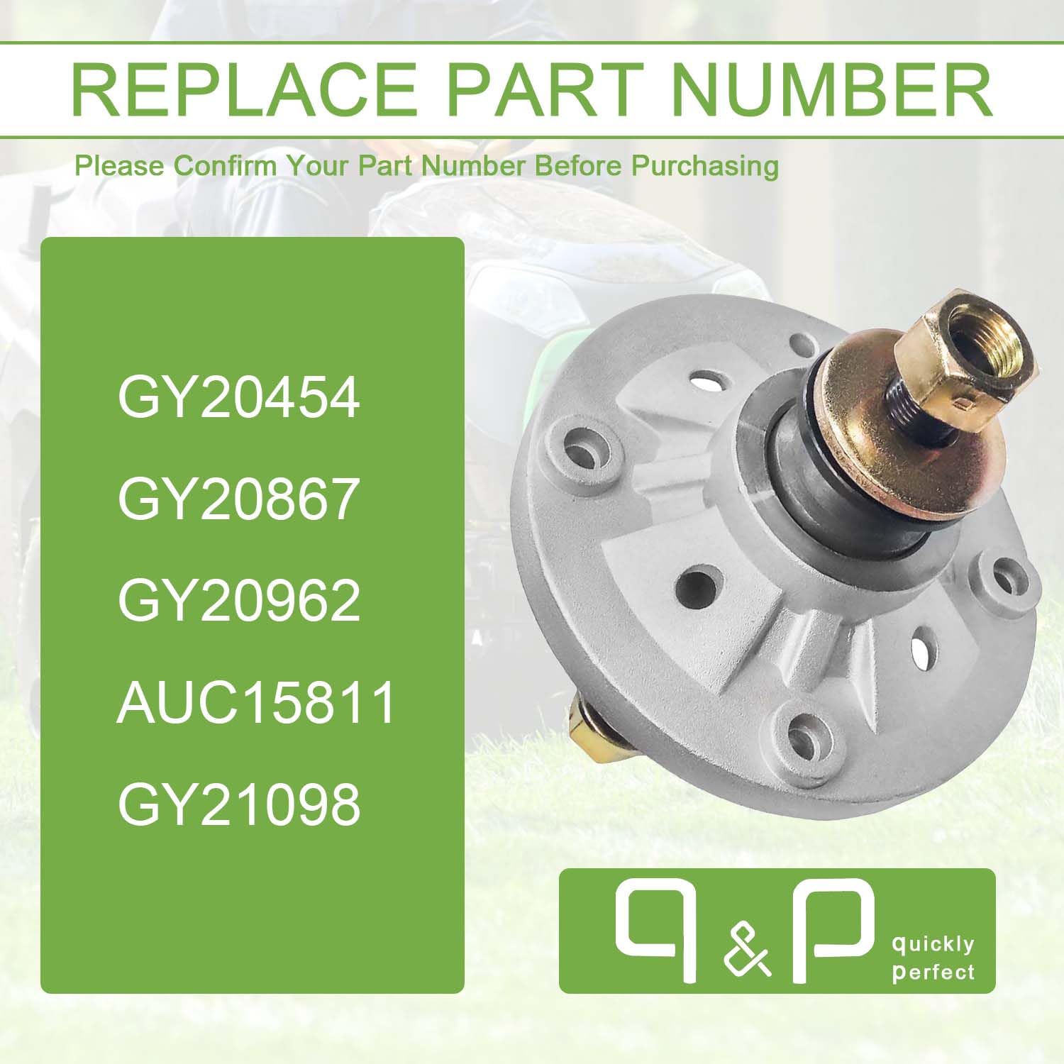 q&p Soporte de montaje de 3 ejes de cubierta de 48 pulgadas sustituye a AUC15811 GY20454 GY20867 GY20962 GY21098 82-359 285-851 agujeros roscados para una instalación más fácil para LA100-LA165 X110