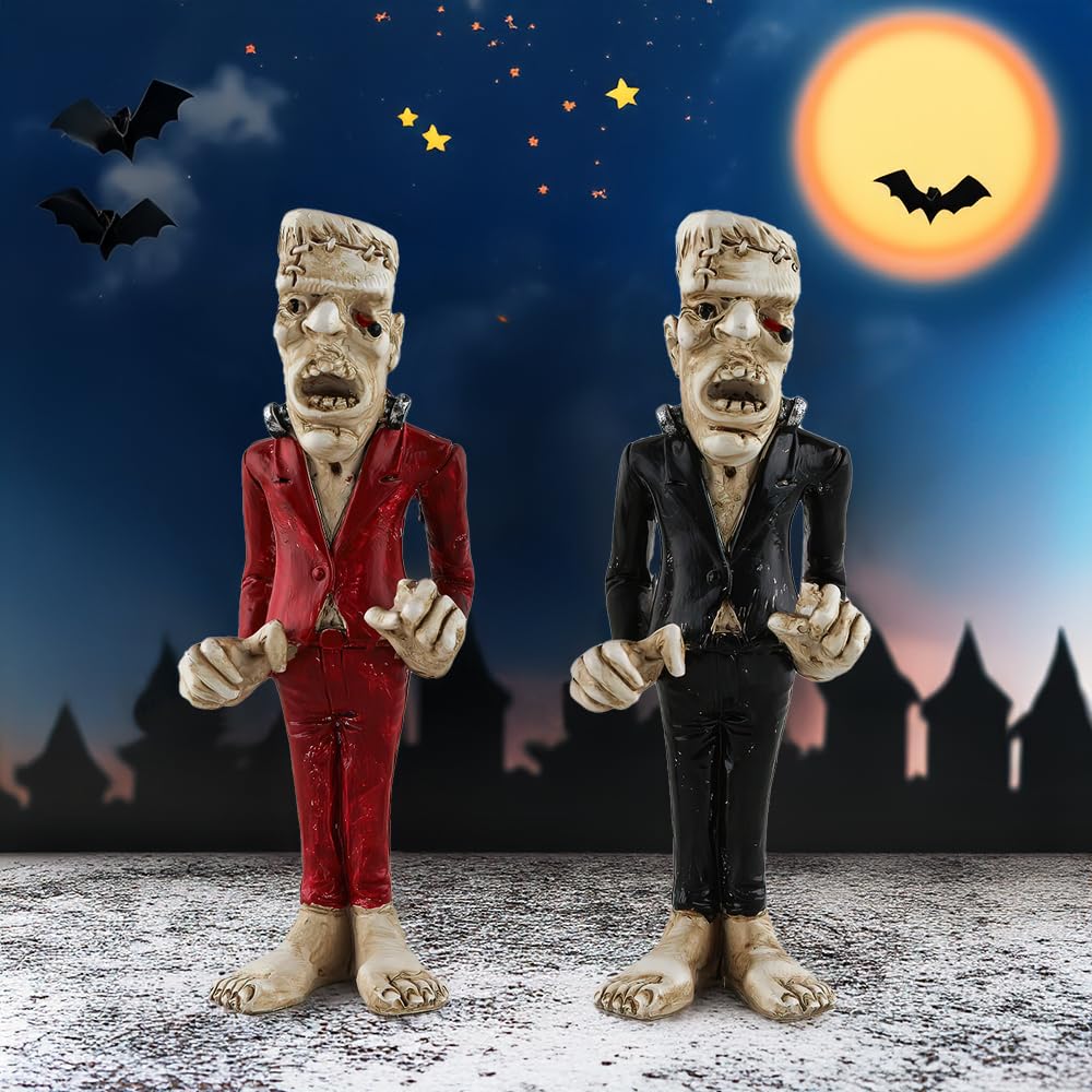 フランケンシュタイン ハロウィン ホラー デコレーション Amazon.co.jp: ハロウィンホラー像 ミイラ像 吸血鬼の彫刻 フランケン