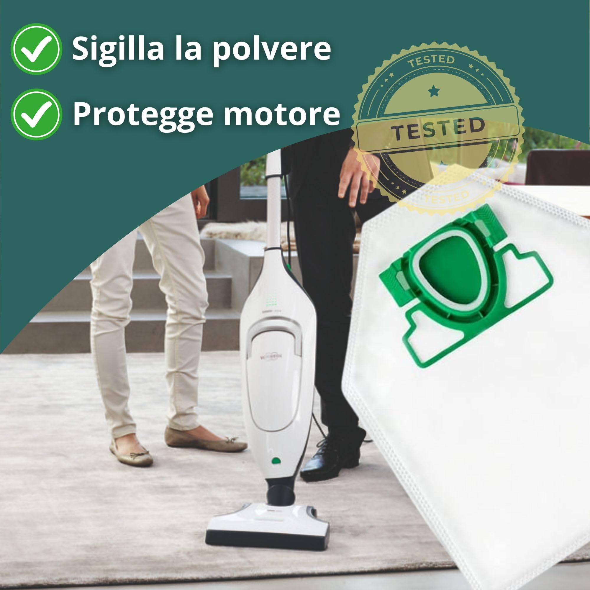 Kallefornia 20 Sacchetti Per Aspirapolvere K200 – Compatibili Con Profi Care ProfiCare PC-BS 3041 – Alta Filtrazione