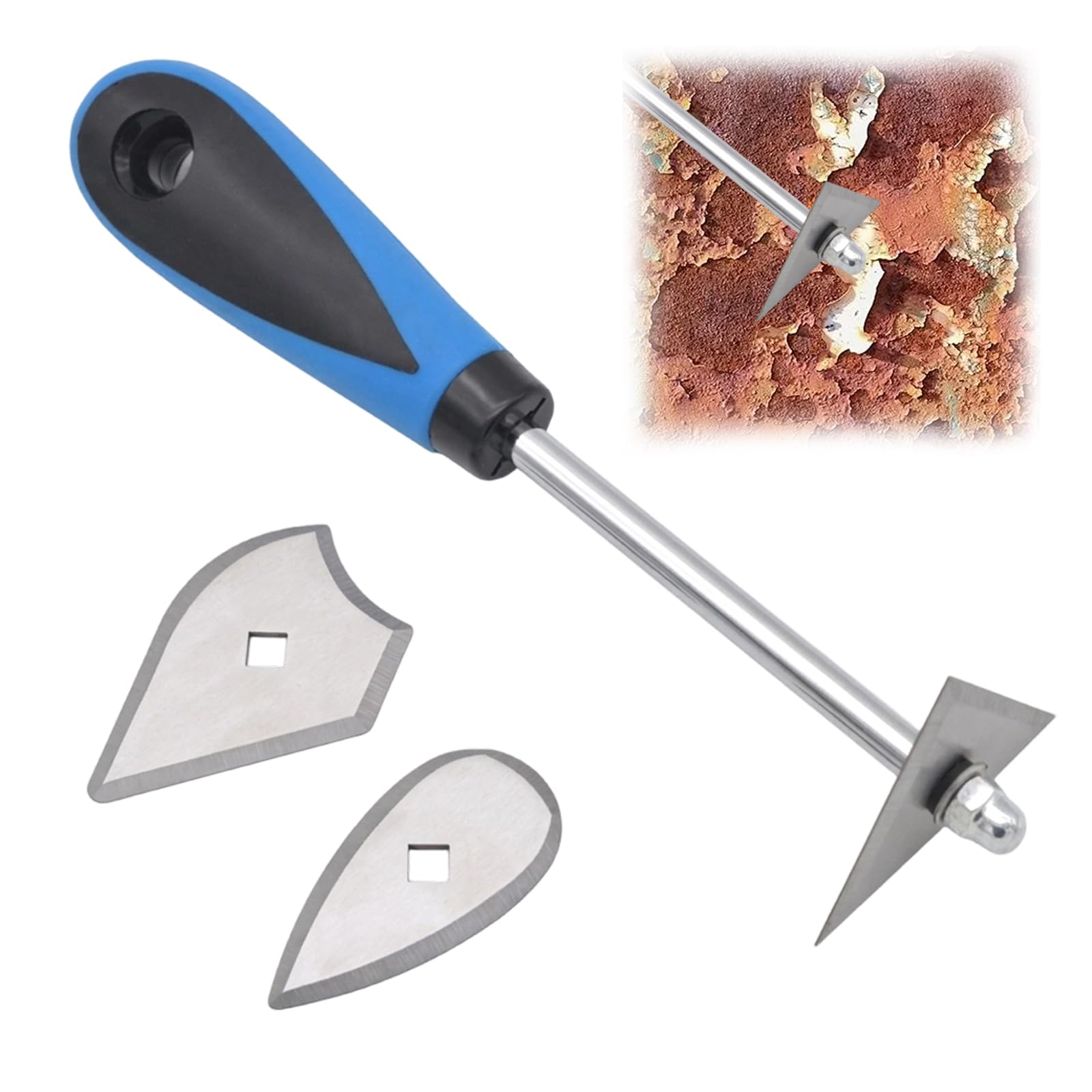 8-Inch Scraper Set with Triangle, Combination and Heart, Paint Scraper Tool, Paint Stripper Tool for Wood and Multi-Surface Applications, Replacements for Home Renovation and Professional Use