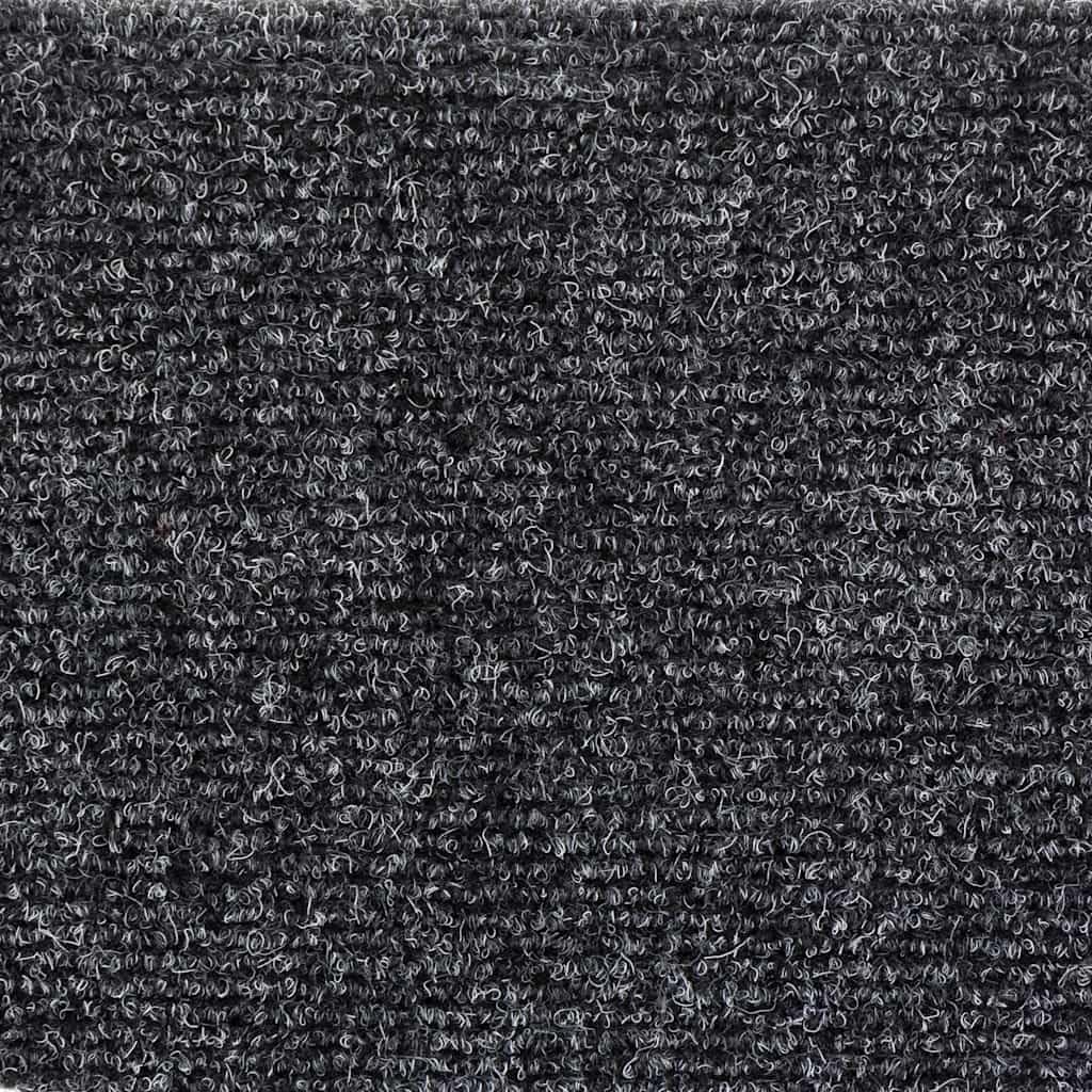 Samoprzylepne maty na schody, zestaw 5 sztuk, 56 x 17 x 3 cm, ciemnoszare, półokrągłe, z włókniny igłowanej, ochraniacze na schody, antypoślizgowe, nadają się do prania, do wnętrz drewnianych