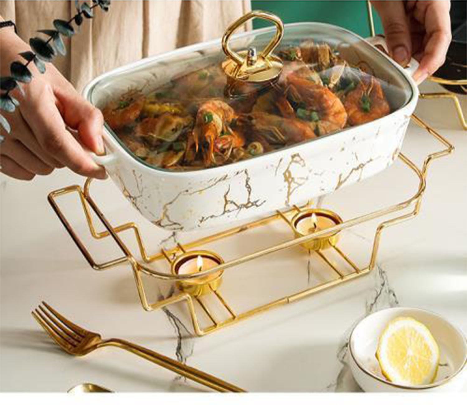 Scaldavivande in ceramica per buffet, scaldavivande per feste, matrimoni, banchetti ed eventi di catering