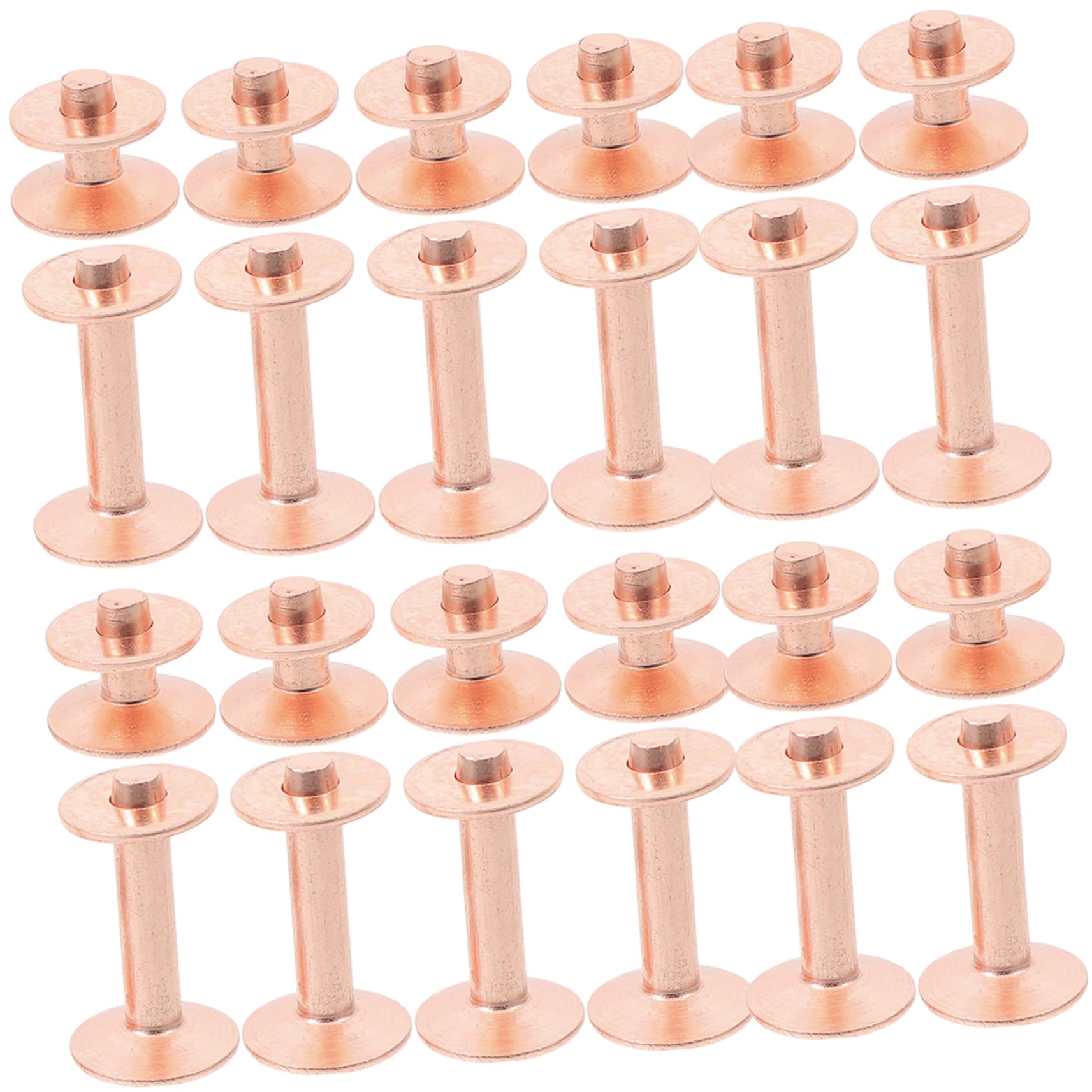 STOBOK 154 Piezas Clavos de Cobre Remaches Redondos Metálicos Kit de Remaches para Cuero Manualidades Uso Cinturones y Bolsos