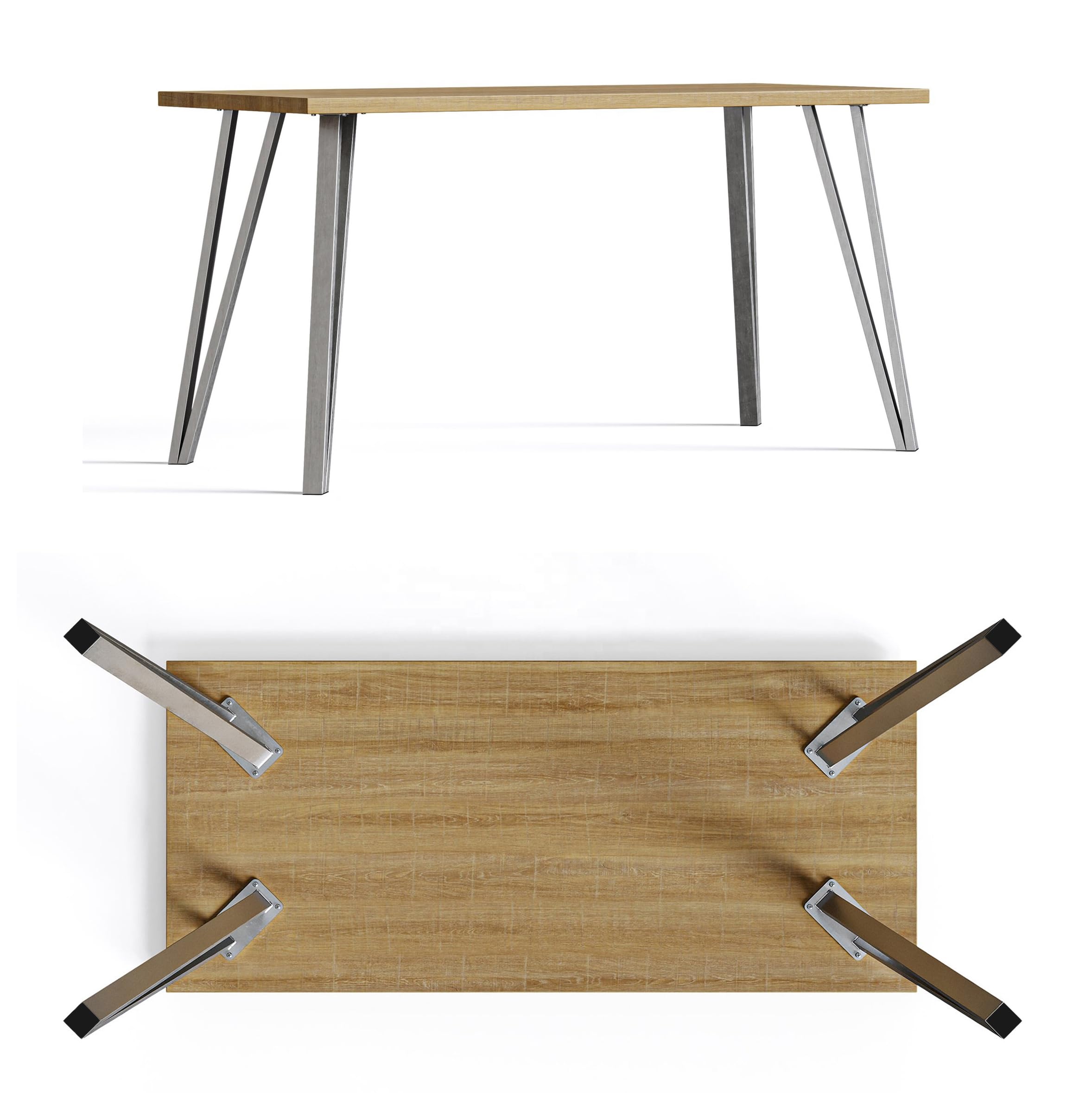 Ml-design Tafelpoot Set 4 Stuks H 42 Cm Donkergrijs Staal 4x4 Cm I-vorm Hoek Ml-design Tafelpoot Set 4 Stuks H 42 Cm Donkergrijs Staal 4x4 Cm I-vorm Hoek