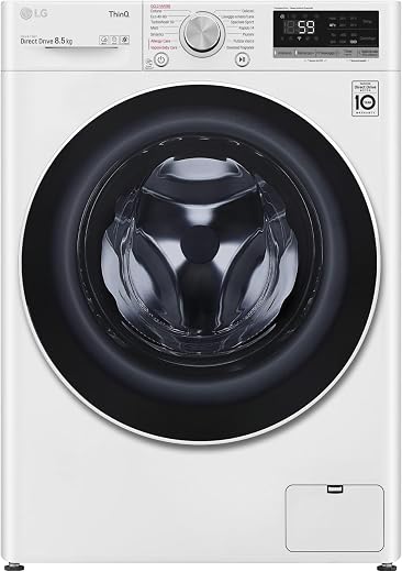LG F2WV5S8S0E Lavatrice Slim a Carica Frontale 8.5 Kg, 1200 Giri/min, Wi-Fi,...