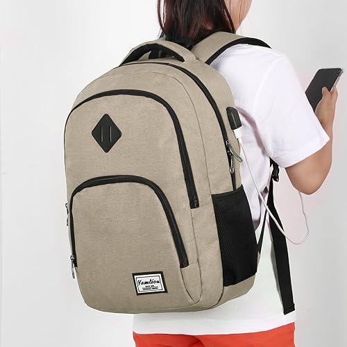 Miniatura 2 de YAMTION Mochila para niños adolescentes, para el colegio y escuela secundaria, con puerto USB, color azul