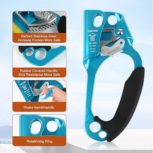 Miniatura 7 de JATCSG Juego de picos de escalada de árboles, equipo de escalada de árbol de piel de vaca mejorado con correa de escalada ajustable y ascensor