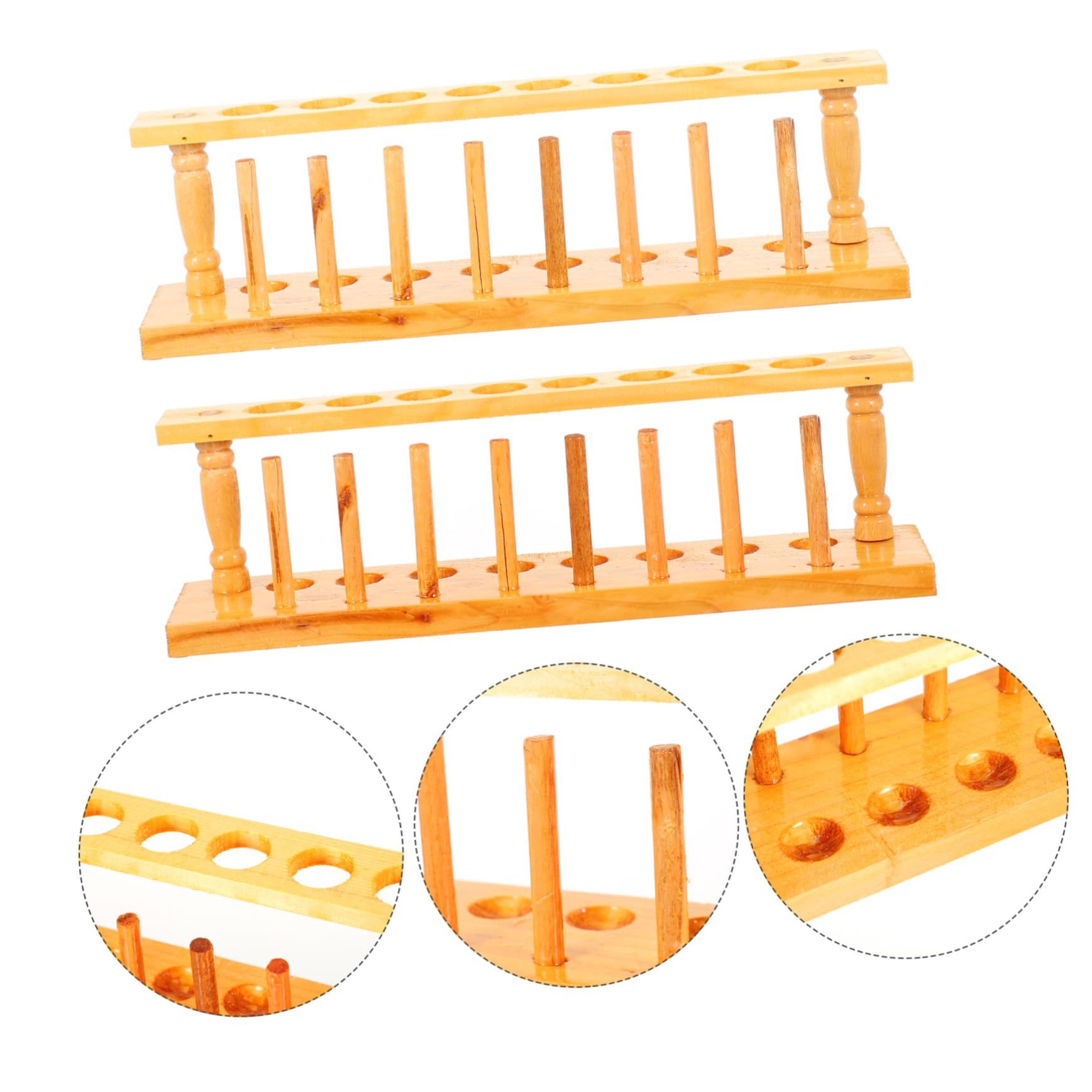 iplusmile 6stücke Holz-testrohrhalter Stabiles Und Leichtes Reagenzglasgestell Für Labor Und Unterricht Praktisches Design Einfache Reinigung Platzsparend